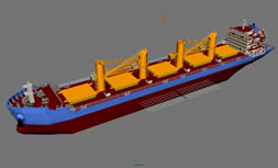 散货船,运输船,货轮maya模型