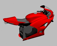 创意摩托车,电玩摩托车3D模型