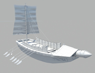 帆船,古代战舰,战船maya模型