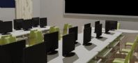电脑室,机房3D模型