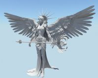 天使,法师,游戏美女maya模型