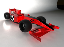 红色F1赛车3D模型