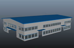 工厂用厂房maya模型