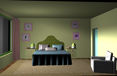 卧室,房间,室内设计3D模型