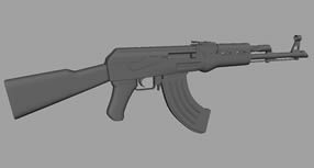 AK47枪,maya械模型