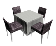 餐桌,桌椅组合3D模型