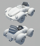 卡通小汽车3D模型