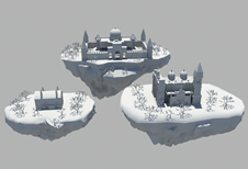 悬浮岛,maya场景模型