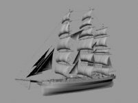 高精豪华帆船maya模型