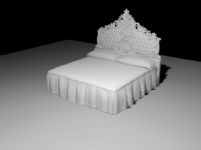 洛可可风格床3D模型