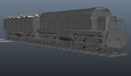 拉煤火车,运煤火车,货运火车maya模型