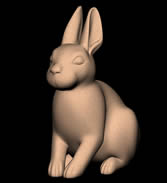 兔子,石兔雕塑3D模型