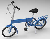 折叠式自行车3D模型,还有3dm格式