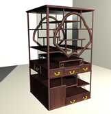 博古架,木架,古典家具maya3D模型