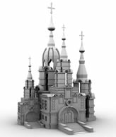 城堡,教堂,俄罗斯建筑3D模型