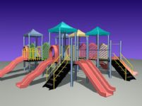 儿童滑梯,儿童娱乐设施3D模型