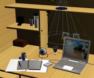 寝室,宿舍,书桌场景3D模型