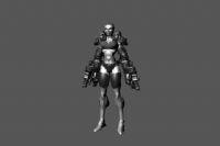 全武装女人,机器人maya模型