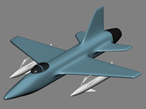 简单飞机,导弹3D模型