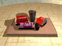 可乐,薯条,麦乐鸡,派,巨无霸汉堡,麦当劳套餐3D模型