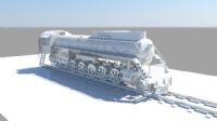 老式火车头maya模型