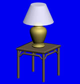 桌子,台灯3D模型