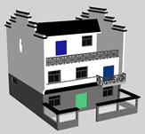 民房,房子3D模型