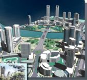 中轴线城市规划3D模型