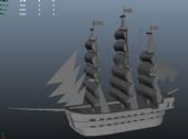 maya欧洲帆船模型