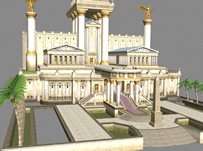 希腊圣殿,古代建筑3D模型