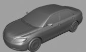现代索纳塔汽车3D模型