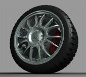 汽车轮胎,轮毂3D模型