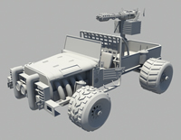 皮卡改装战车maya模型