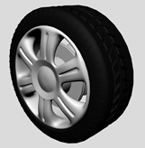 轿车轮胎,汽车轮胎,轮毂3D模型