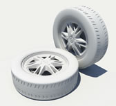 雪弗兰车轮,轮胎,轮毂3D模型