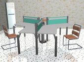 桌椅,办公桌椅,办公室3D模型
