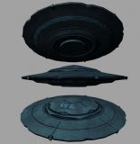 高精度UFO飞碟maya模型