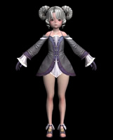 剑灵灵族羊头套装,漂亮MM游戏角色3D模型