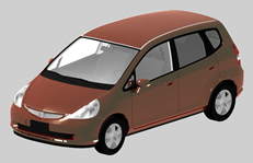本田小轿车,汽车3D模型