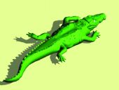 鳄鱼,爬行动物3D模型