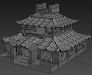楼阁建筑,古代建筑3D模型