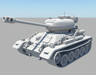 T34坦克车maya模型