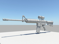 狙击步枪maya模型