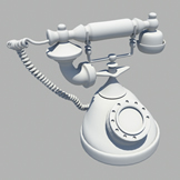 老式电话maya模型