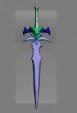 霜之哀伤剑,练习武器3D模型