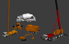 重型机械,建筑机械,搅拌车3D模型