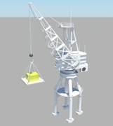 港口,工地吊车,塔吊3D模型