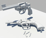 左轮手枪maya模型