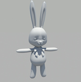 卡通兔子,rabbit,动物3D模型