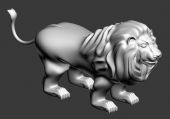 公狮,狮王雕塑3D模型